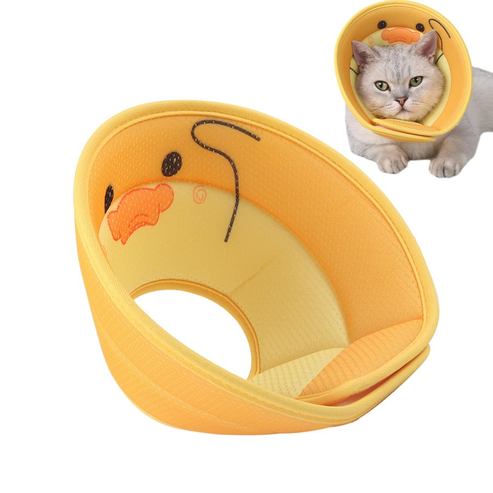 Cat Cone Collar | Adjustable Cat Neck Cone with Cute Animal Design