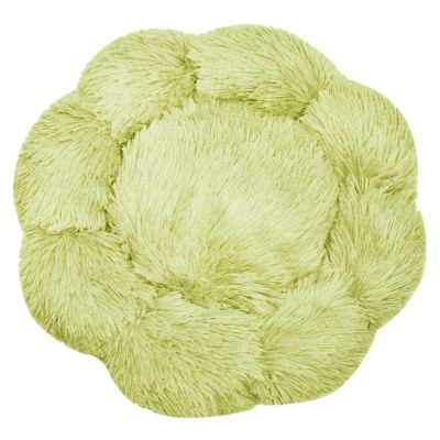 FANSU Plush Flower Donut Dog Bed, Soft Non-Slip Dog Sofa and Cat Bed, Light Green, XL 70 cm