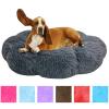 FANSU Plush Flower Donut Dog Bed, Soft Non-Slip Dog Sofa and Cat Bed, Light Green, XL 70 cm view 2