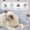 Lukery Round Plush Donut Dog Bed & Cat Bed, Jewel Blue, 55 x 45 cm view 2
