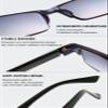 Lanomi Rectangular Tinted Reading Glasses, UV Protection, Half-Frame, Brown, +1.5, 4-Pack view 4
