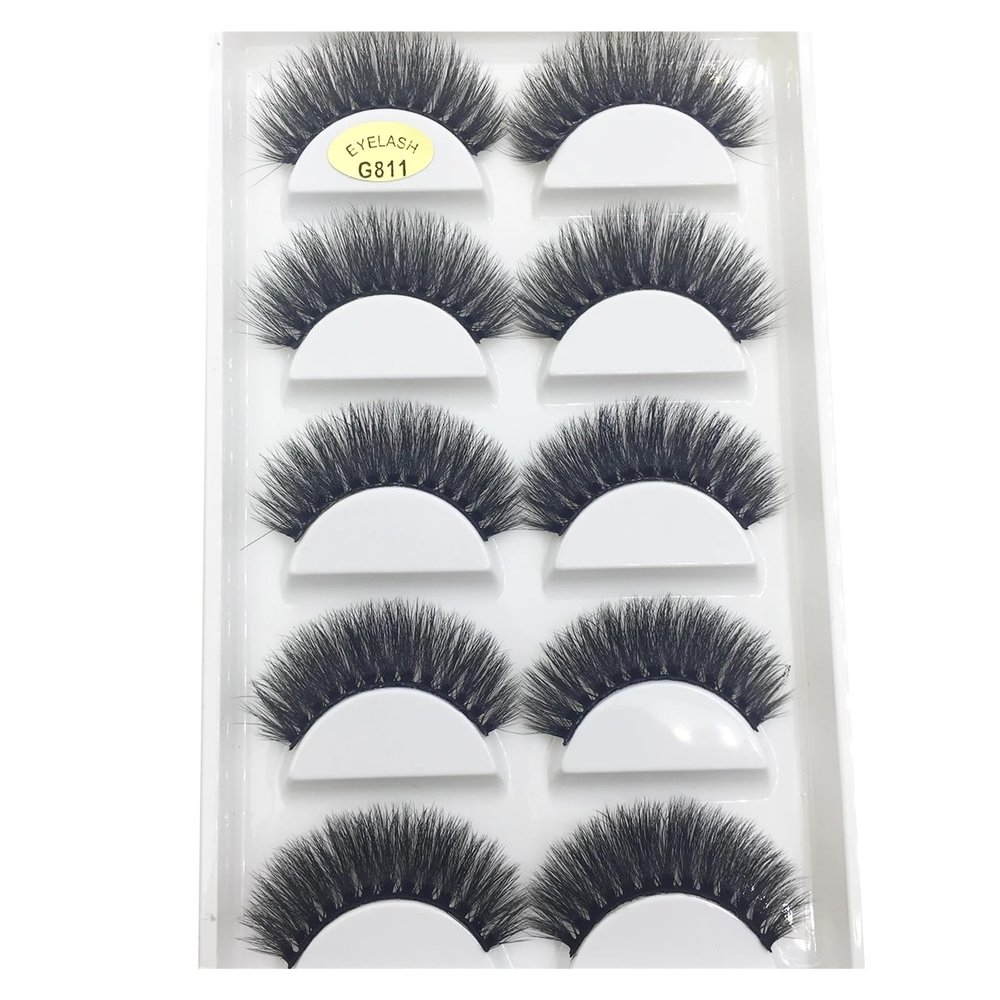 UAMOU Cheerfully 3D Mink False Eyelashes, 50 Boxes/50 Pairs, G811