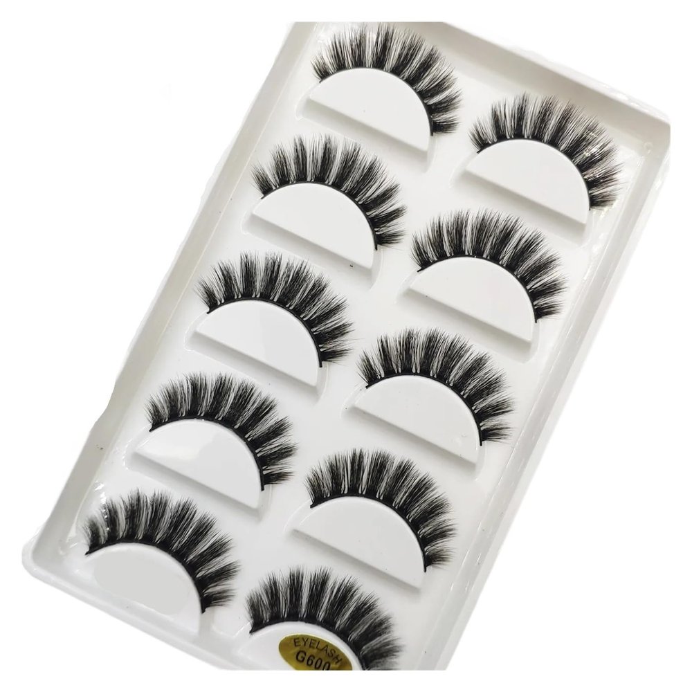 UAMOU Natural 3D False Eyelashes, 5 Pairs, 37 Styles, Cheerfully (Color: 5 Pairs MYG600; Size: 25 Boxes, 125 Pairs)