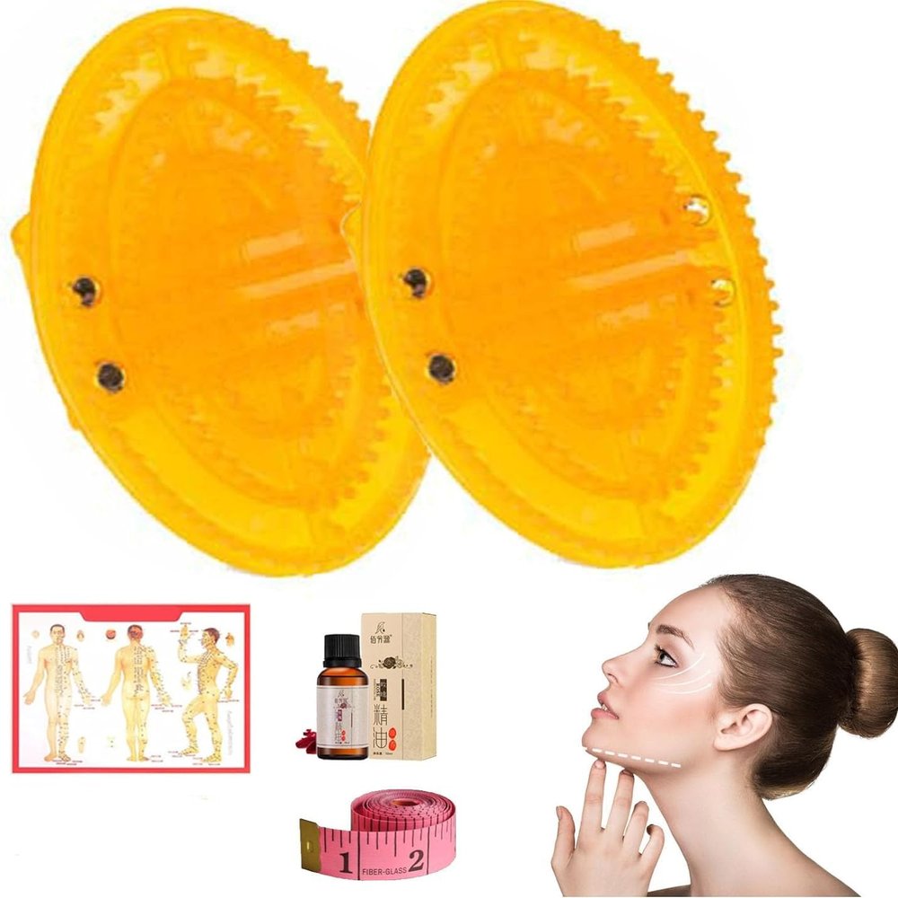 Professional Meridian Massage Brush, Yellow, 2-Pack