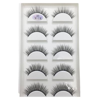 UAMOU 10/50 Boxes of 5 Pairs 3D Mink False Eyelashes, Natural Cross Style, Long and Wispy