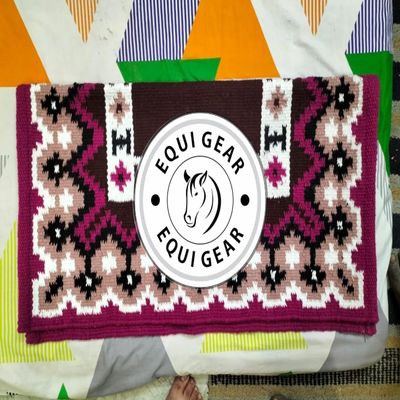 EQUIGEAR Western Show Horse Saddle Pad, New Zealand Wool, Handcrafted, Sensor Flex, WW83 (36 x 36)