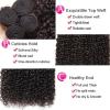 Brazilian Remy Kinky Curly Human Hair Bundles with Free-Part Lace Closure view 2