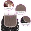 Brazilian Remy Kinky Curly Human Hair Bundles with Free-Part Lace Closure view 3