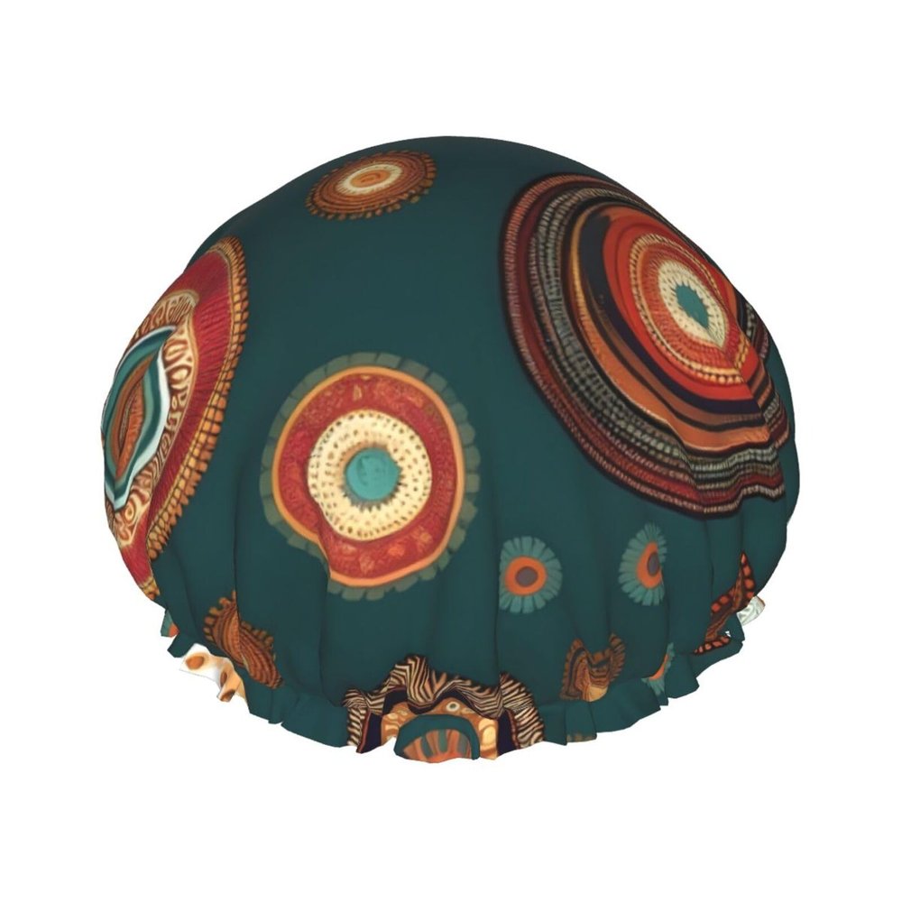 Women's Double-Layer Waterproof Floral Shower Cap