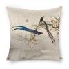 Icotoibabie Linen Pillow Cover, Red Magpie, 45.7 x 45.7 cm view 1