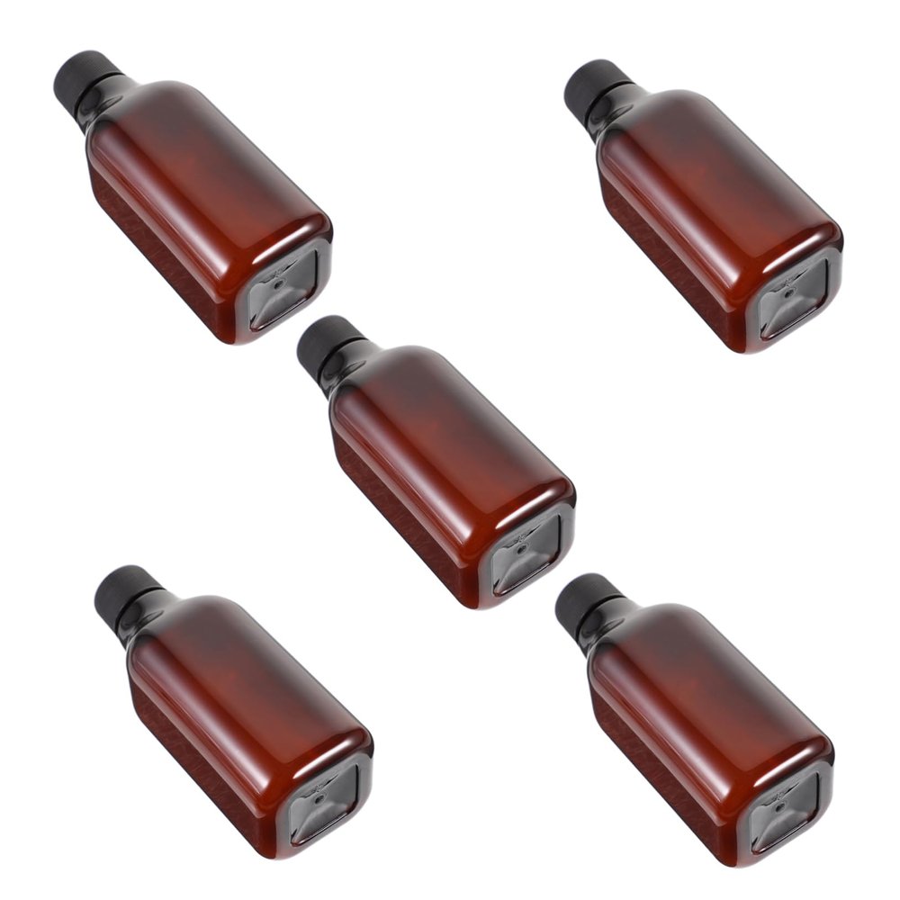 5 Refillable PP and PET Travel Bottles, 200 ml