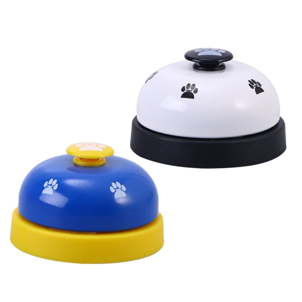 minkissy 2-Pack Dog Training Bells with Paw Print Pattern