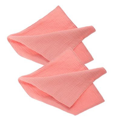 ibasenice 2-Piece Cotton Burp Cloths for Girls, Absorbent, Breathable and Gentle on Skin