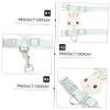 Cat Leash with Nylon Chest Harness, Green Rabbit Design view 4
