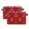 KAAVIYO Red Floral Butterfly Storage Box and Organizer view 2