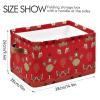 KAAVIYO Red Floral Butterfly Storage Box and Organizer view 4