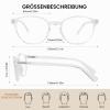OKH Blue Light Blocking Glasses for Men and Women, Transparent Round view 2