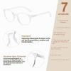 OKH Blue Light Blocking Glasses for Men and Women, Transparent Round view 3