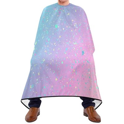 Adjustable Waterproof Haircutting Cape with Colorful Rainbow Spots