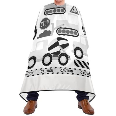 Retro Construction Vehicle Barber Cape