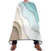 Summer Abstract Blue Teal Sea Waves and Brown Sand Waves Haircut Cape view 1