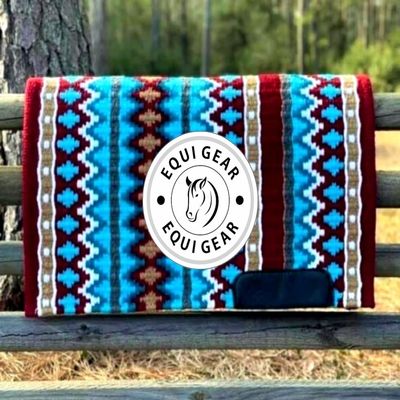 EQUIGEAR Western Show Horse Saddle Pad, New Zealand Wool, Handmade, Sensor Flex, WZ33 (34 x 32)
