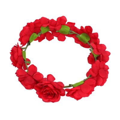 Amosfun 1-Piece Artificial Rose Flower Headband for Girls