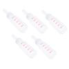 5-Pack Pet Feeding Bottles with Nipples, 50 mL, Silicone and PP view 1