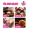 Ahoj-Brause Fizzy Candy Sticks Bucket, 100 Count, 2.3 kg | Packed with stylish SWEETSN FOOD packing tape view 3