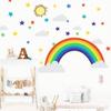 ibasenice 2-Piece Sun Wall Decals with Rainbow and Star view 3
