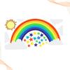 ibasenice 2-Piece Sun Wall Decals with Rainbow and Star view 4