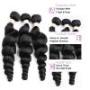 Brazilian Human Hair Extensions, 10–40 in Loose Wave Bundles with Lace Closure view 4