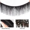 Brazilian Human Hair Bundles with Closure, Deep Wave, Natural Black Remy Hair view 3