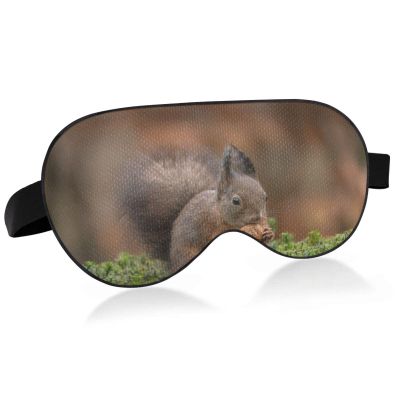 Squirrel Branch Light-Blocking Sleep Mask with Adjustable Strap