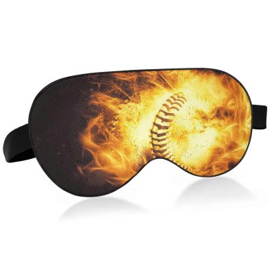 Flaming Baseball Sleep Mask