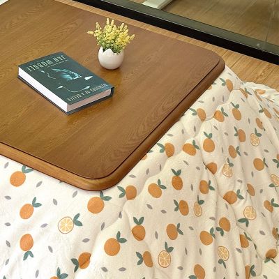 Winter Kotatsu Table, Multifunctional Small Coffee Table, Living Room Kotatsu Set, Warm Kotatsu for Girls (Light Brown, 80 x 80 x 41 cm) (Dark Brown, 80 x 120 x 41 cm)