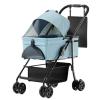 3-in-1 Pet Travel System with Carrier, Car Seat and Stroller, Blue view 1