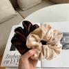 Premium Velvet Scrunchie for Women and Girls, Navy Blue view 3