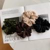 Premium Velvet Scrunchie for Women and Girls, Navy Blue view 4