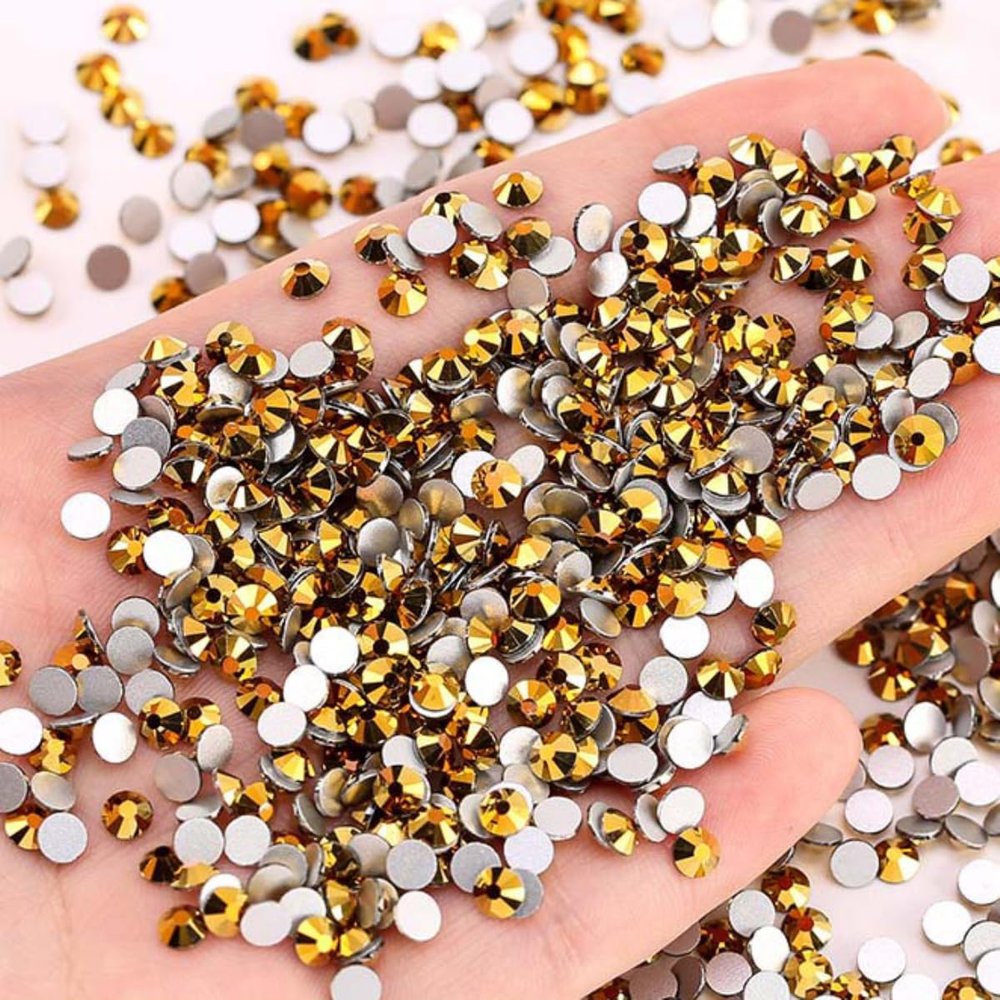 Whakano 1,440 Self-Adhesive Glitter Flatback Rhinestones