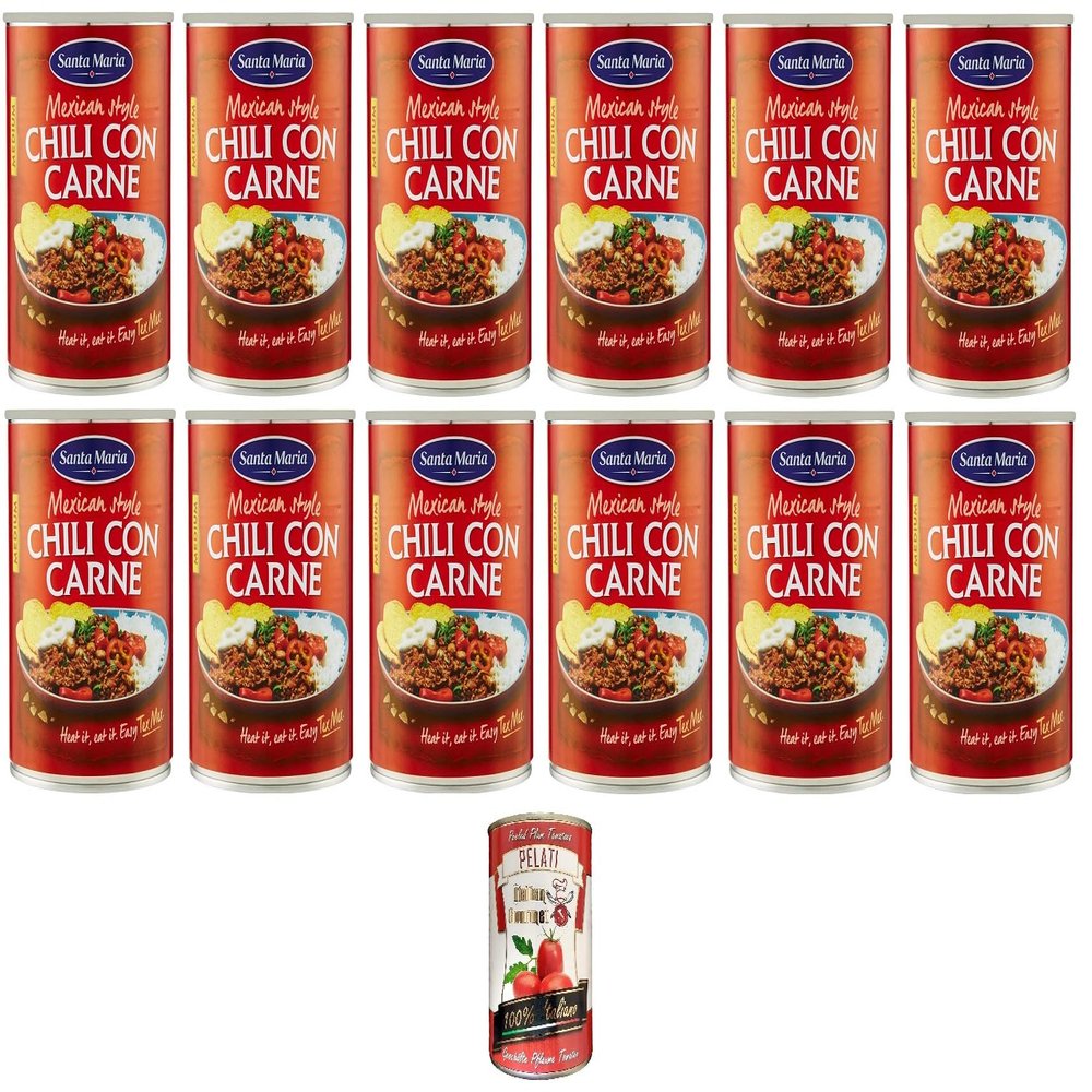 Italian Gourmet Chili con Carne, Tex-Mex, Mildly Spicy, Canned