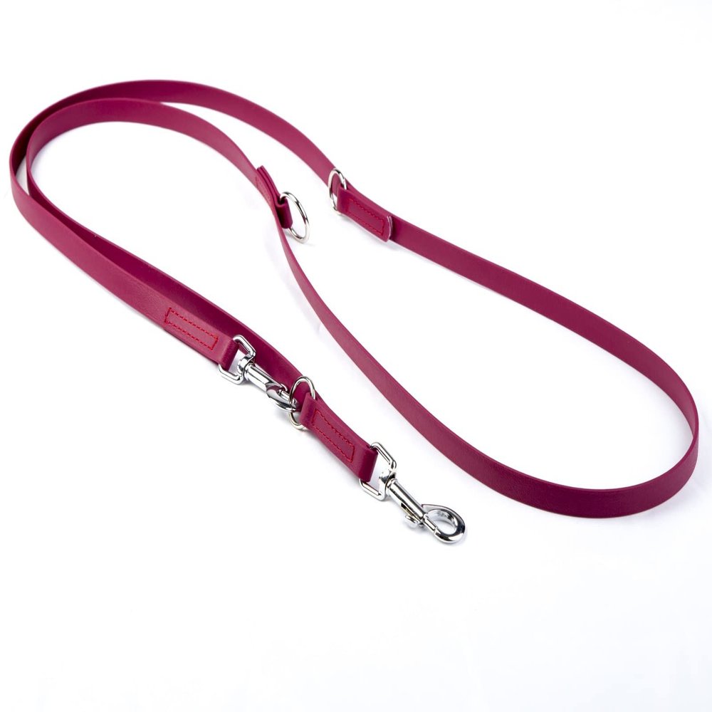 MJH BETA-BioThane Training/Shoulder Dog Leash, 3-Way Adjustable, 2.30 m, Gray