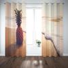 Blackout Curtains with Beach Pineapple 3D Pattern, 2-Piece Set view 2