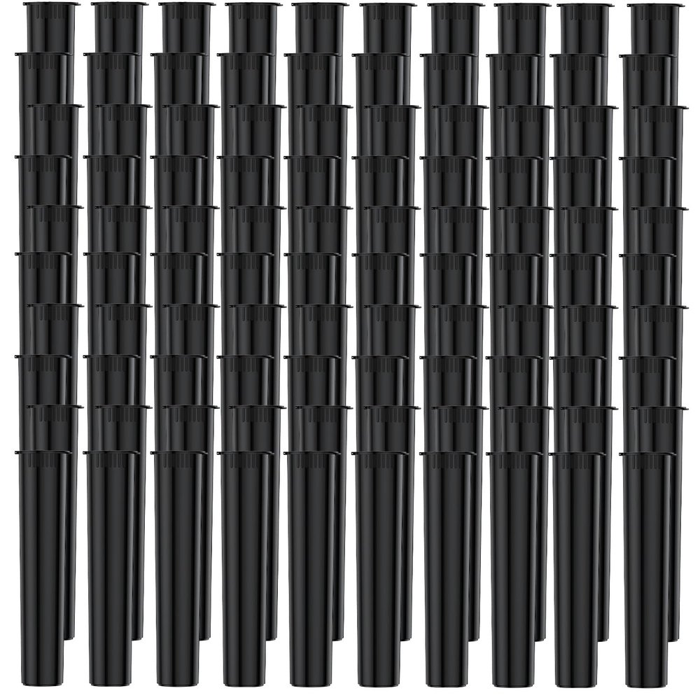 Urekt 116 mm King-Size Storage Tubes, Black, 100-Pack