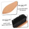 Angoily 3-Piece Practical Beard Brush Set with Ergonomic Wooden Handle and Natural Bristles view 2