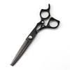 CrEev 6-Inch Professional 440C Steel Hair Cutting Scissors, Gemstone Black, Set view 1