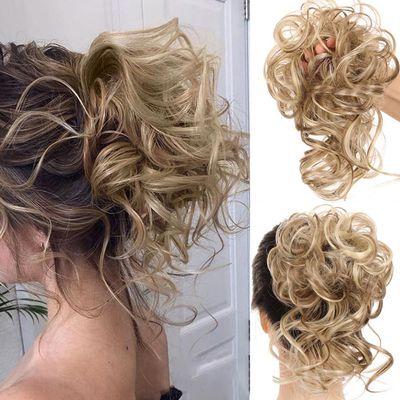 RPAEOY 2-Pack Messy Bun Hairpieces with Elastic Band, Light Brown