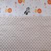 BotoBaby Two-Layer Baby Blanket, Embroidered Name and Date, Minky Cotton, Beige Safari, 75 x 100 cm view 2