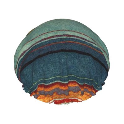 Rainbow Shower Cap for Women, Waterproof and Reusable