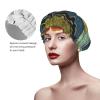 Rainbow Shower Cap for Women, Waterproof and Reusable view 4